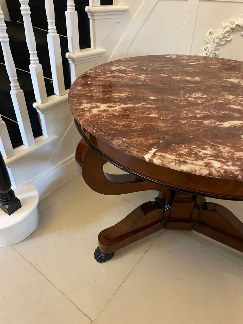 Outstanding Quality Antique French Victorian Marble Top Centre Table - Image 6